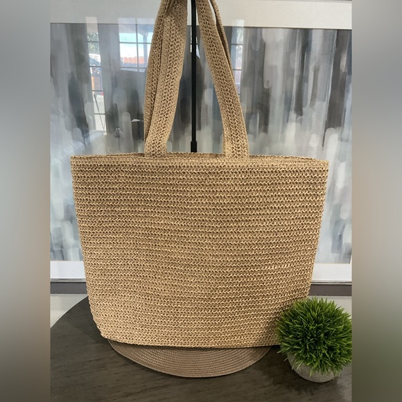 Raffia Large Woven Tote Bag - Picture 2 of 6